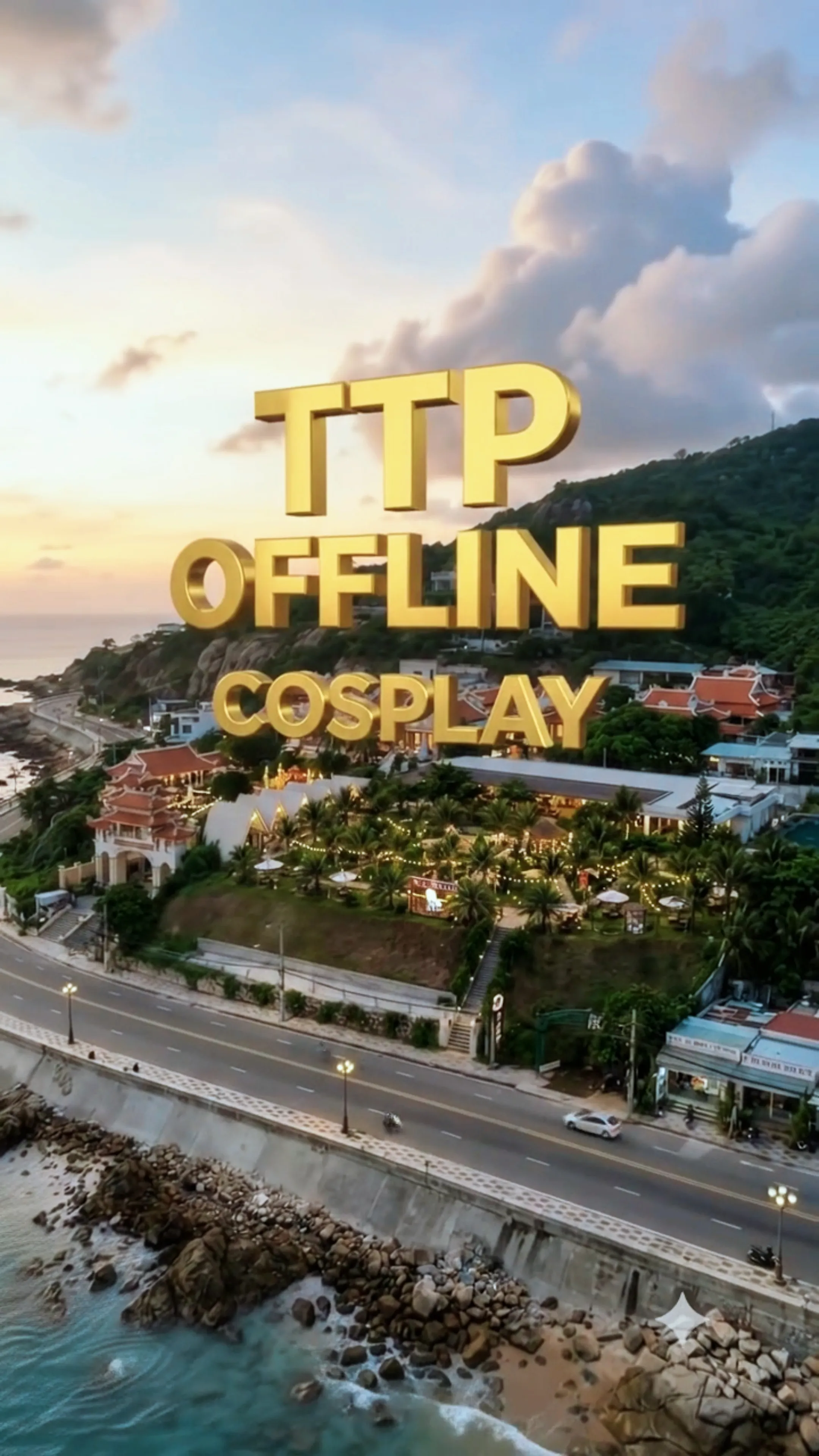 Poster TTP Cosplay Offline với hình ảnh bờ biển Vũng Tàu